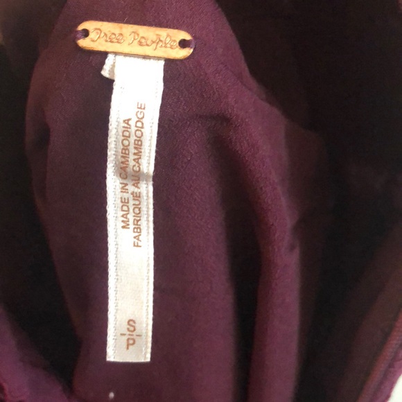 Burgundy lace Free People party dress, cutout back - Picture 7 of 8